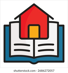 Elemento de icono de Biblioteca para diseño