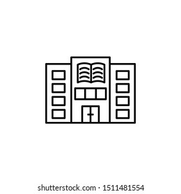 Library icon. Element of public services thin line icon