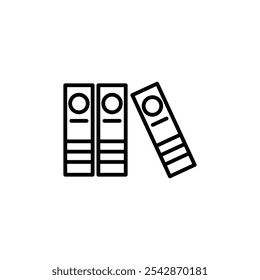 Library icon. filled and line stroke icons