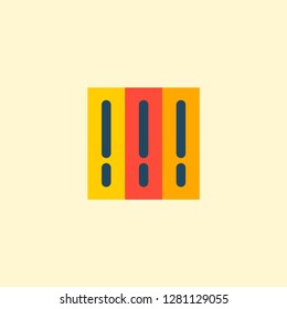 Library icon flat element. Vector illustration of library icon flat isolated on clean background for your web mobile app logo design.