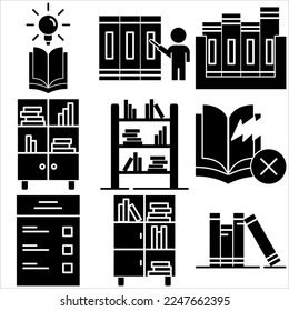 Library icon glyph style part three