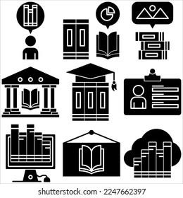 Library icon glyph style part two