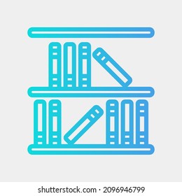 Library icon in gradient style about school and education, use for website mobile app presentation