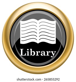 Library icon. Internet button on white  background. EPS10 Vector.