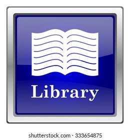 Library icon. Internet button on white background. EPS10 vector.

