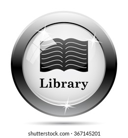 Library icon. Internet button on white background. EPS10 vector.
