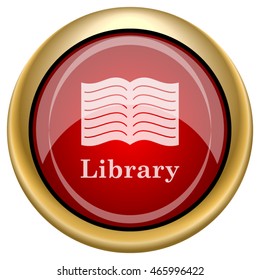 Library icon. Internet button on white background. EPS10 vector.
