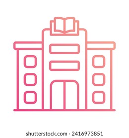 Library icon isolate white background vector stock illustration