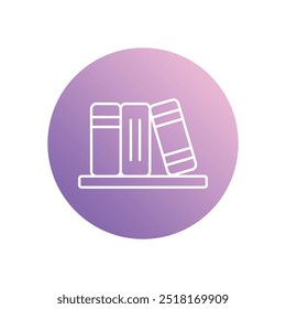 Library icon isolated on a white background. Vector illustration.