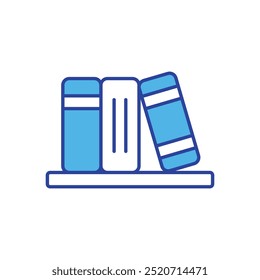 Ícone de biblioteca isolado em um fundo branco. Ilustração vetorial.