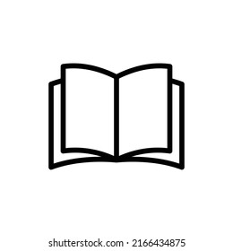 Library Icon. Line Art Style Design Isolated On White Background