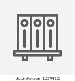 Library icon line symbol. Isolated vector illustration of  icon sign concept for your web site mobile app logo UI design.