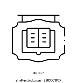 library icon. Linear style sign isolated on white background. Vector illustration