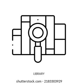library icon. Linear style sign isolated on white background. Vector illustration