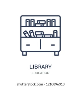 Library icon. Library linear symbol design from Education collection.