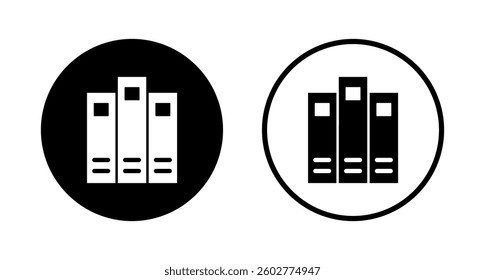 Library icon logo design. education sign and symbol
