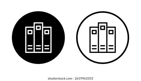 Library icon logo design. education sign and symbol