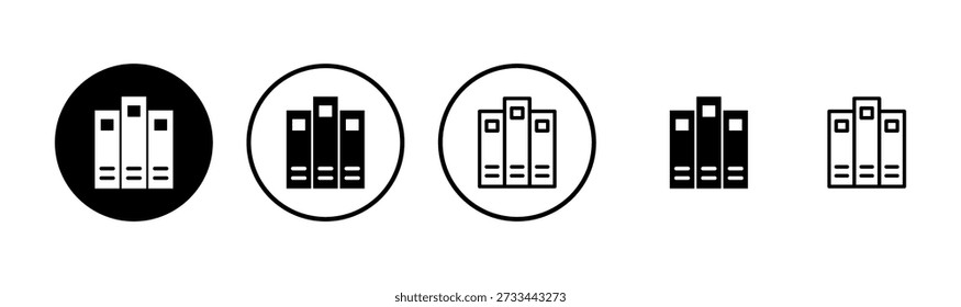 Diseño del logotipo del icono de la Biblioteca. signo y símbolo de la educación