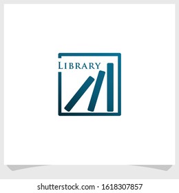library icon logo design vector, education logo design template