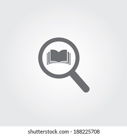 Library icon on gray background  