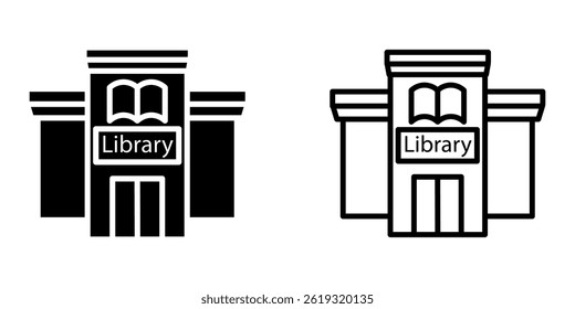 Library icon on white background