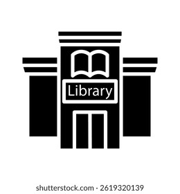 Ícone de biblioteca no plano de fundo branco