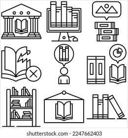 Segundo estilo de esquema de icono de biblioteca
