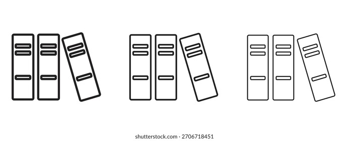 Icono de Biblioteca con estilo de contorno, diseños de Ilustración vectorial
