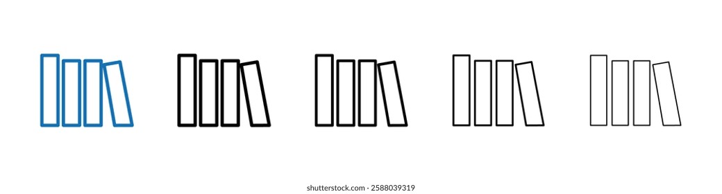 Library icon Outline vector logo for web ui