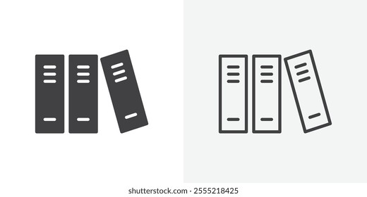 Library icon. outlined vector style.