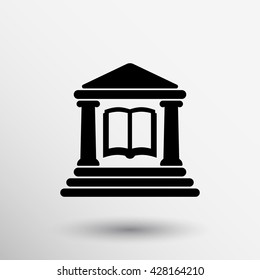 Library Icon school education encyclopedia building book