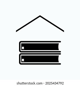 Library Icon. Science and Technology Reference Symbol  - Vector.