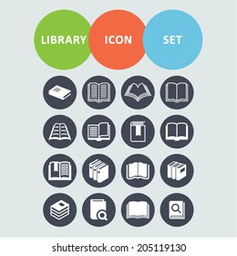 Library icon set