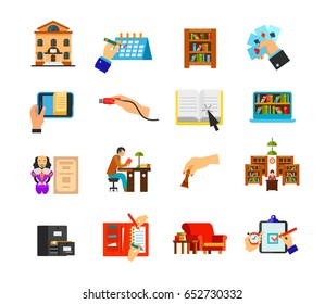 Library icon set