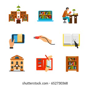 Library icon set