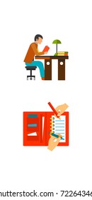 Library icon set
