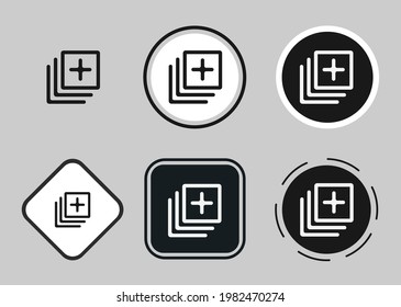 conjunto de iconos de biblioteca. Colección del logotipo de descripción de la biblioteca negra de alta calidad para el diseño de sitios web y aplicaciones móviles en modo oscuro. Ilustración vectorial en fondo blanco 

