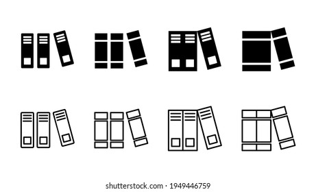 Conjunto de iconos de biblioteca. vector de icono educativo