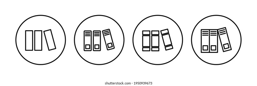 Library icon set. education icon vector