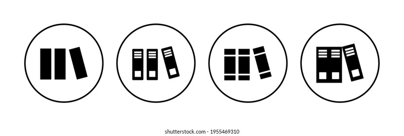 Library icon set. education icon vector