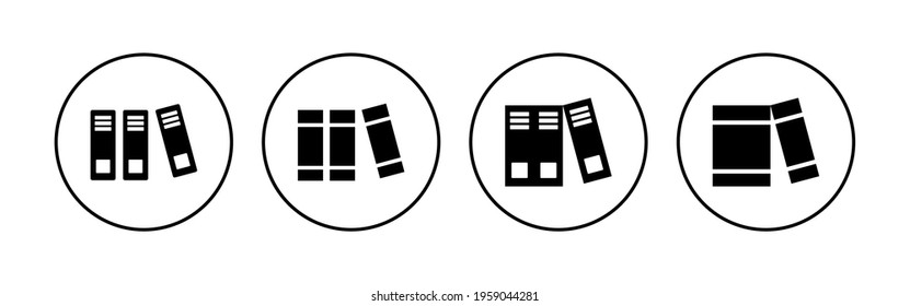 Library icon set. education icon vector