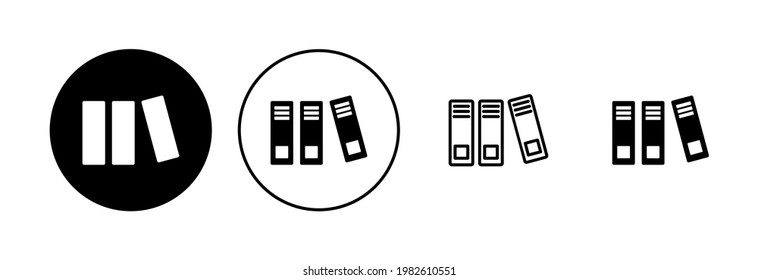 Conjunto de iconos de biblioteca. vector de icono educativo