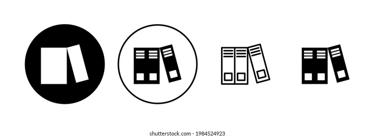 Conjunto de iconos de biblioteca. vector de icono educativo
