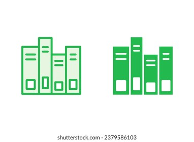 Conjunto de iconos de biblioteca. vector de icono educativo