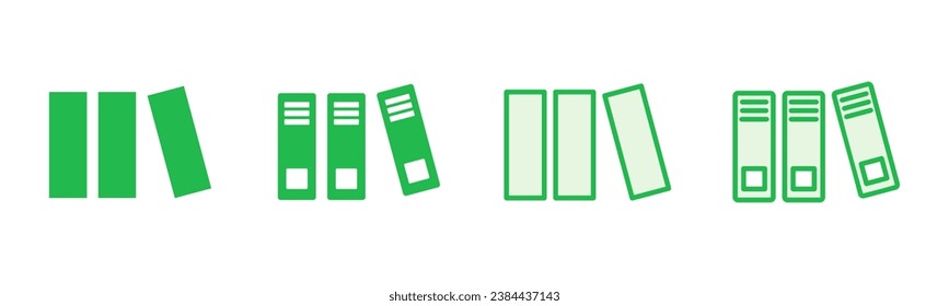 Conjunto de iconos de biblioteca. vector de icono educativo
