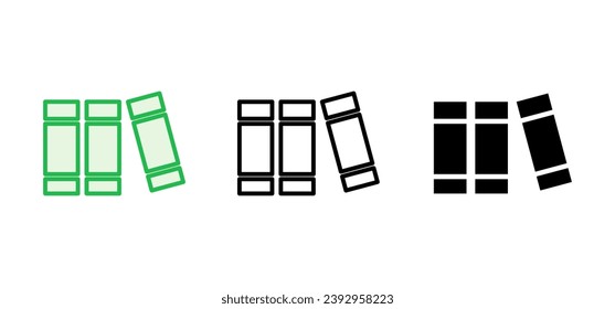 Conjunto de iconos de biblioteca. vector de icono educativo