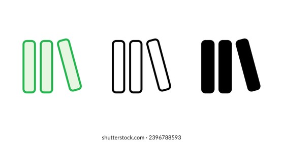 Library icon set. education icon vector