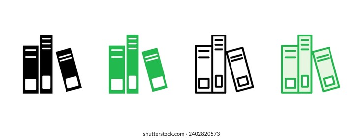 Library icon set. education icon vector