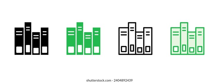 Library icon set. education icon vector