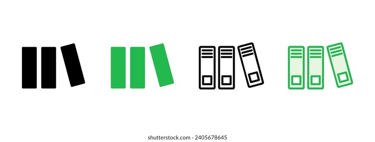 Library icon set. education icon vector